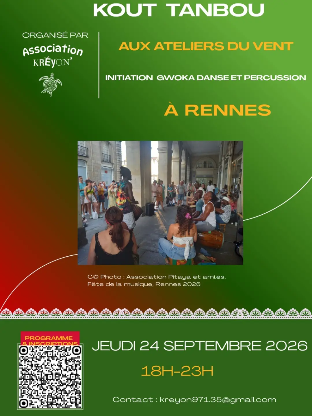 Affiche KOUT TANBOU aux Ateliers du Vent à Rennes